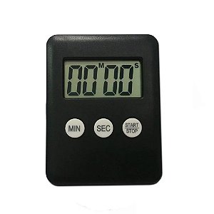 CRONOMETRO TIMER DIGITAL COZINHA ACADEMIA COM IMA PRETO