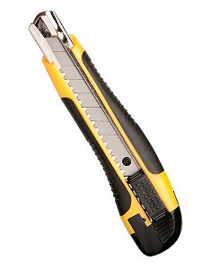 ESTILETE PROFISSIONAL EMBORRACHADO 18MM COM TRAVA