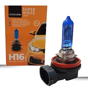 LAMPADA SUPERBRANCA 12V CODE CAIXINHA 8500K H16 19W