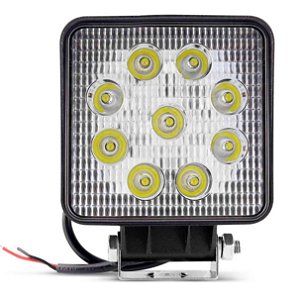 FAROL AUXILIAR LED MILHA 27W QUADRADO 11CM 12/24V 6000K