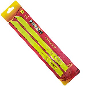 PAR DE LAMINAS SERRA SABRE REFORCADA BIMETAL 305mm x 19mm