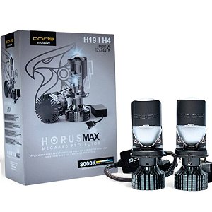 LAMPADA MEGA LED PROJECTOR HORUS MAX 12V 24V 8000K H4 H19 CODE