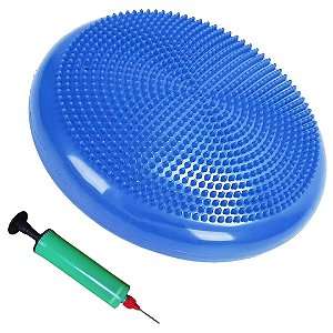 DISCO DE EQUILIBRIO INFLAVEL TREINO PILATES 33CM COM BOMBA