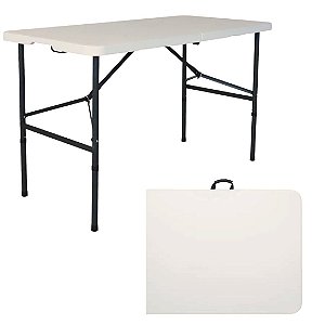 MESA DOBRAVEL VIRA MALETA C/ ALCA CAMPING PRAIA JARDIM 120CM