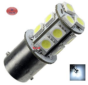 LAMPADA 13 LED BA15S 1 POLO P21W 1156 1141 BRANCO 24V