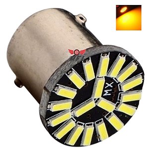 LAMPADA 19 LED CAMBUS BA15S 1 POLO 1156 1141 LARANJA P21W 12V