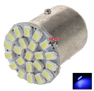 LAMPADA 22 LED BA15S 1 POLO P21W 1156 1141 AZUL 3014 12V