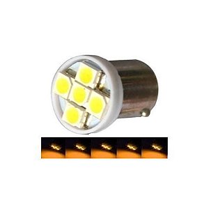 LAMPADA BA9S 5 LED T4W 69 AMARELO 12V