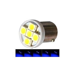 LAMPADA BA9S 5 LED T4W 69 AZUL 12V