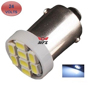 LAMPADA BA9S 8 LED T4W 69 BRANCO 24V