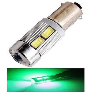 LAMPADA BA9S CAMBUS CREE 10 LED T4W 69 VERDE 12V