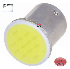 LAMPADA COB LED BA15S 1 POLO P21W 1156 1141 BRANCO 24V