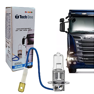 LAMPADA HALOGENA 24V TECHONE CAIXINHA 4300K H3 70W