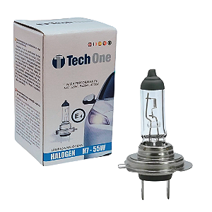 LAMPADA HALOGENA 12V TECHONE CAIXINHA 4300K H7 55W