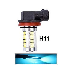 LAMPADA LED H11 33 LED CREE AZUL CRISTAL 12V