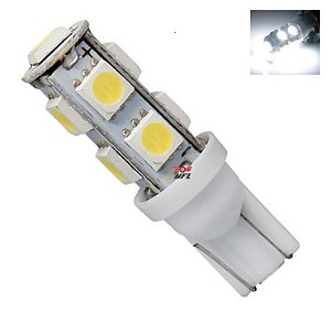 LAMPADA T10 9 LED W5W BRANCO 5050 12V