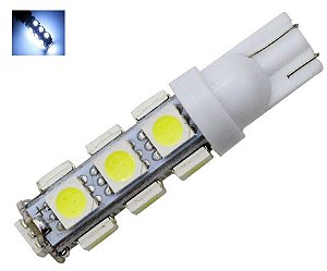 LAMPADA T10 13 LED W5W BRANCO 5050 12V