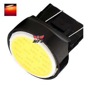 LAMPADA T20 COB LED 1 2 POLO 7440 7443 W21W VERMELHO 12V