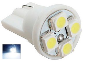 LAMPADA T10 4 LED W5W BRANCO 12V