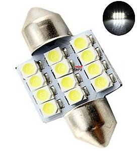 LAMPADA TORPEDO 12 LED C5W 31 MM BRANCO 12V