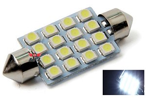 LAMPADA TORPEDO 16 LED C5W 39 MM BRANCO 12V