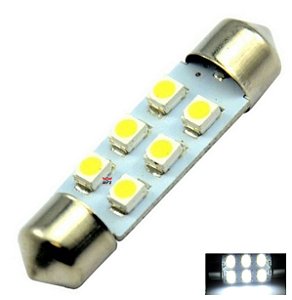 LAMPADA TORPEDO 6 LED C5W 39 MM BRANCO 12V