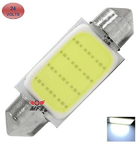 LAMPADA TORPEDO COB LED C5W 39 MM BRANCO 24V