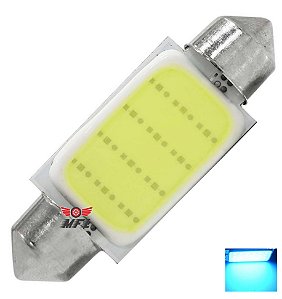 LAMPADA TORPEDO COB LED CHIP C5W 39 MM AZUL CRISTAL 12V