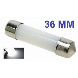 LAMPADA TORPEDO COB LED CILINDRO 36 MM C5W BRANCO 12V