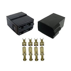 KIT CONECTOR COM TRAVA 4 VIAS