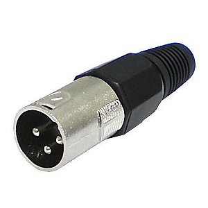 PLUG XLR CANNON PRETO CORPO "PLASTICO"