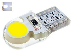 LAMPADA T10 SILICONADA COB4 LED W5W BRANCO 12V