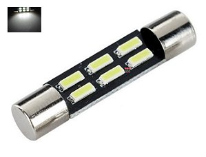 LAMPADA TORPEDO T6.3 CAMBUS 6 LED C5W 28 MM BRANCO 12V