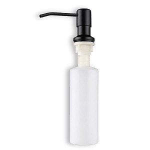 DISPENSER DETERGENTE PORTA SABONETE EMBUTIR DOSADOR PRETO
