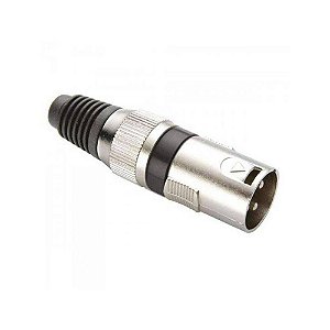 PLUG XLR CANNON PRETO CORPO "METALICO"