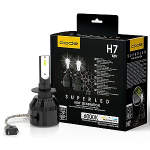 KIT LAMPADAS SUPER LED H7 CODE 6000K