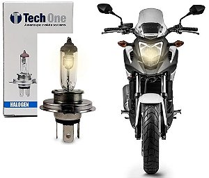 LAMPADA HALOGENA 12V TECHONE PARA MOTO 4300K H4 35W