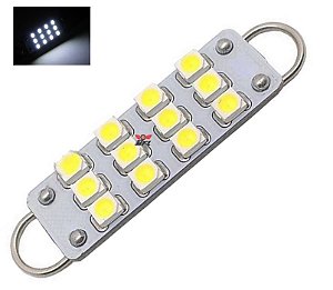 LAMPADA TORPEDO 12 LED C5W 44 MM BRANCO 12V