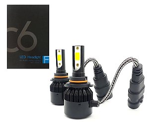 KIT FAROL SUPER LED C6 BLACK MODELO HB3 12V / 24V 6000K