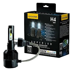 KIT LAMPADAS SUPER LED H4 CODE 8000K