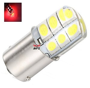 LAMPADA 12 LED SILICONADA BAY15D 2 POLO P21/5W 1157 1034 VERMELHO 12V