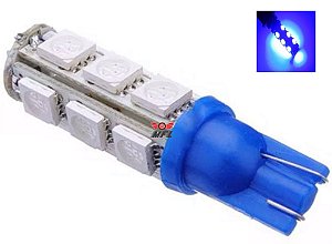 LAMPADA T10 13 LED W5W AZUL 5050 12V