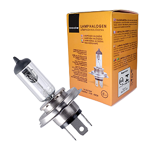 LAMPADA HALOGENA 12V CODE CAIXINHA 4300K H4 55W