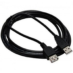 CABO EXTENSOR USB A MACHO PARA USB A FEMEA 2.0, 1,8M