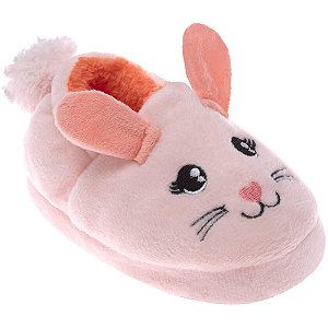 Pantufa Infantil Coral Coelho - Pimpolho