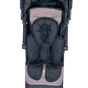 Almofada Para Bebê Conforto, Cadeirinha e Carrinho de Bebê Cinza/Preto - Clingo