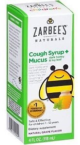 Zarbees Naturals Cough Syrup + Mucus 118ml