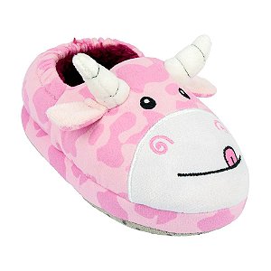 Pantufa Infantil Vaquinha Rosa - Pimpolho