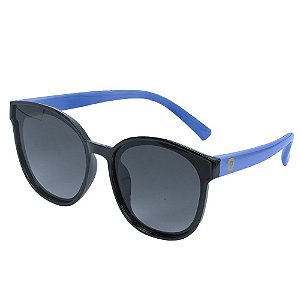 Óculos de Sol Infantil Flexível Tamanho Único UV 400 Preto e Azul - Pimpolho