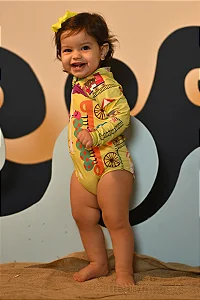 Maiô Zíper Com Proteção UV Trem Bala - Panda Pool